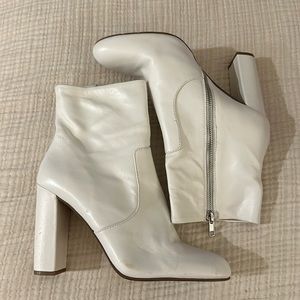 White Steve Madden Booties (size 9)